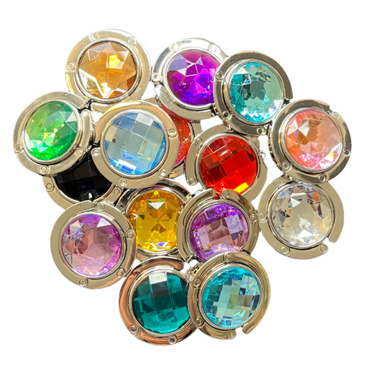 Glitz Table Bag Holder Handbag Hanger Crystal Fashion Foldable Purse Hook