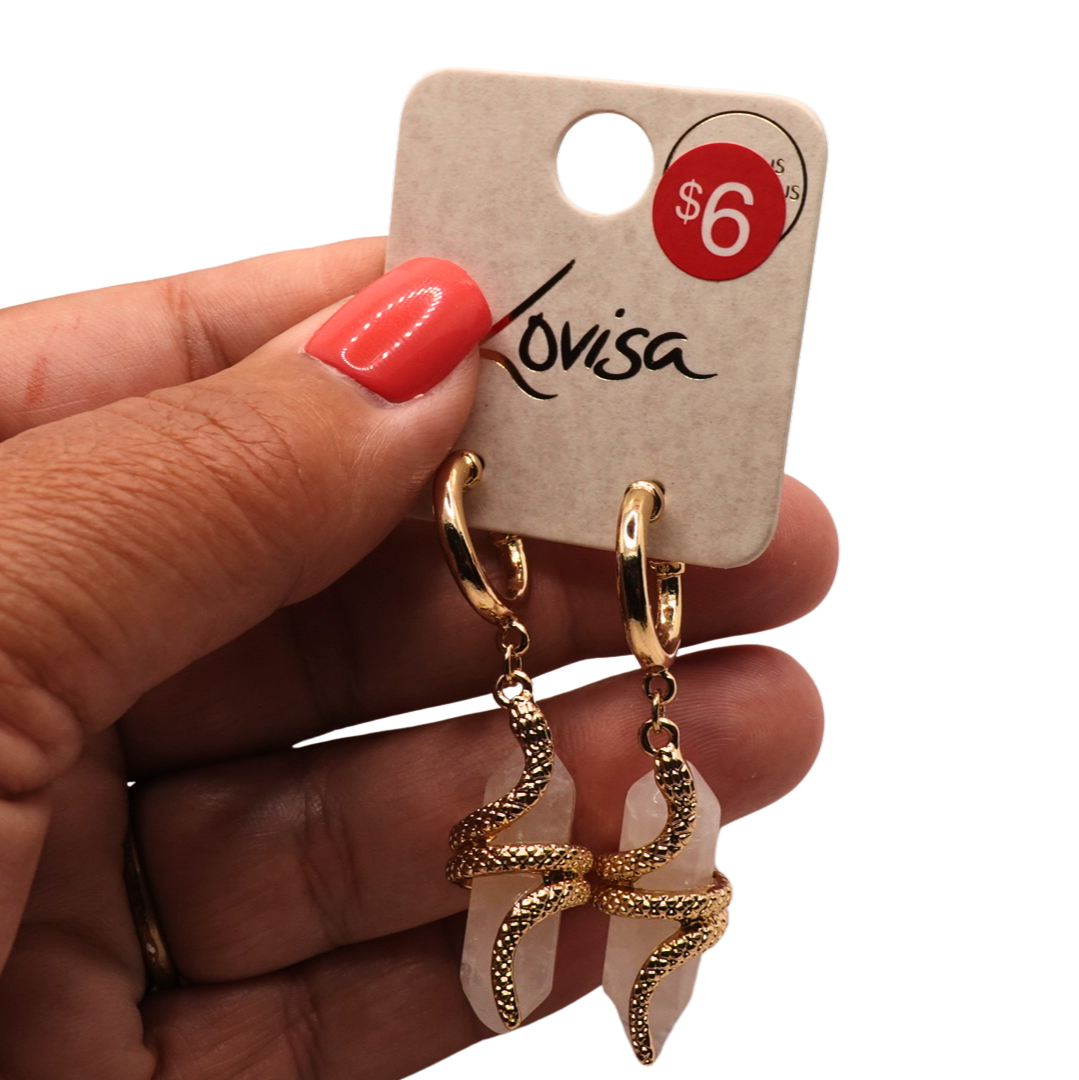 Glitz Natural Stone Fashion Dangling Earrings