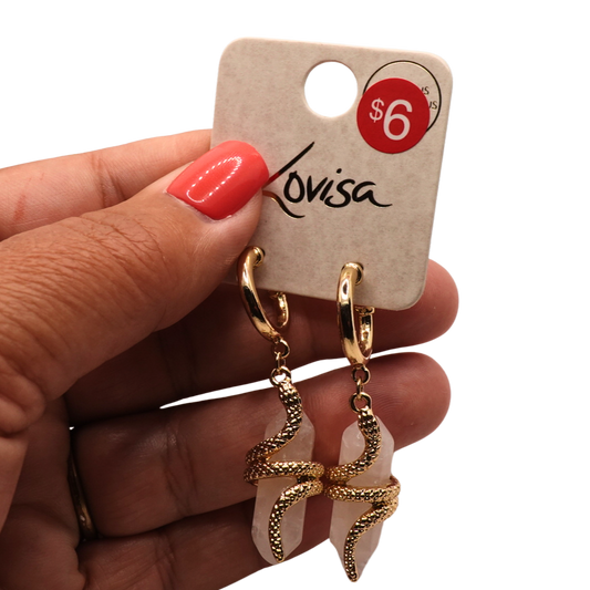 Glitz Natural Stone Fashion Dangling Earrings