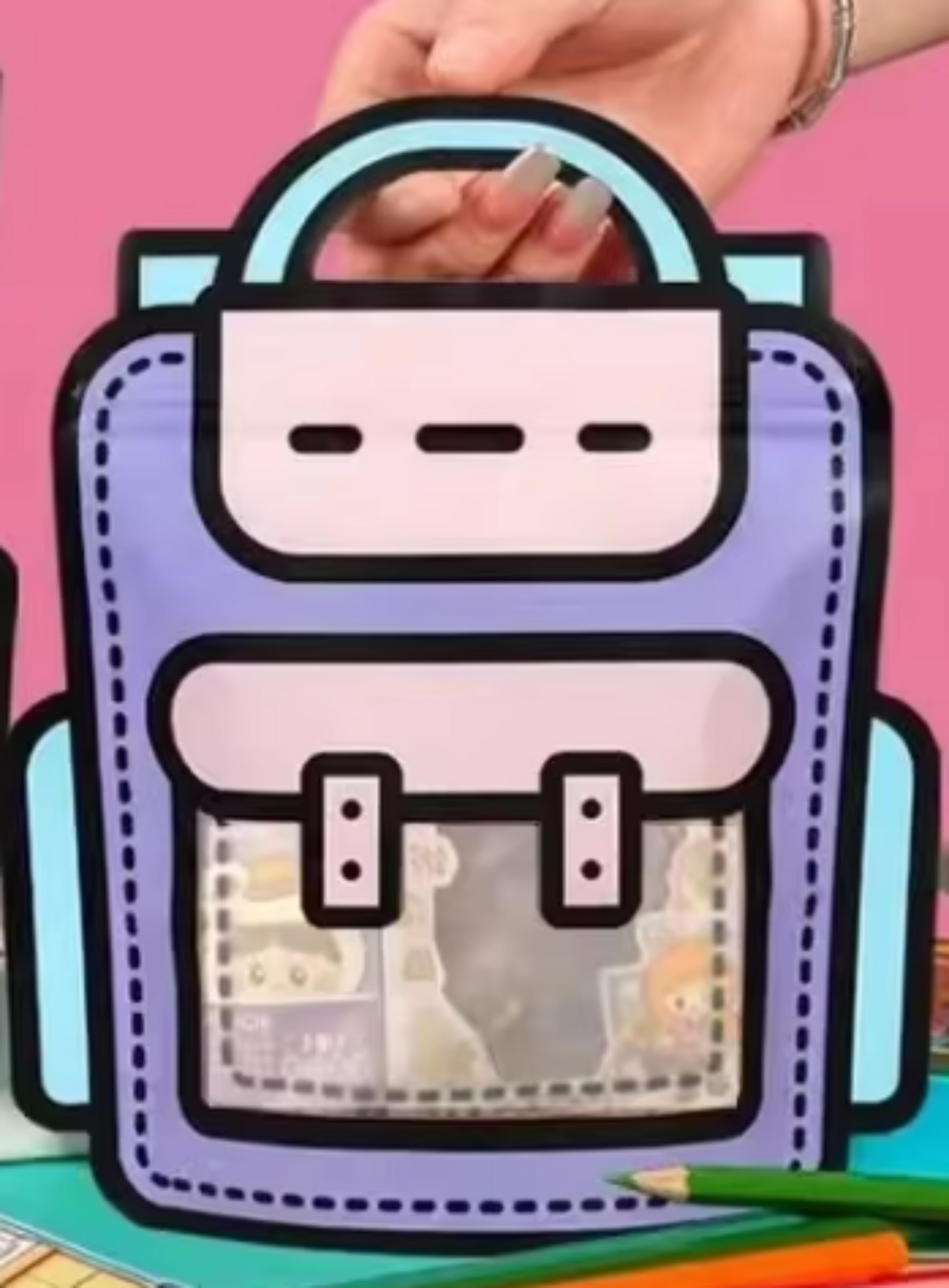 Glitz Fun Cartoon Backpack Snack Bag 3 pcs set