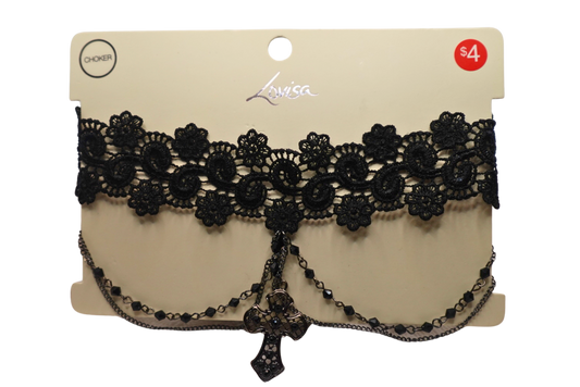 Glitz Halloween Costume Jewelry Choker Necklace Earrings